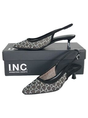 INC Gemini Rhinestone Slingback Low Top Womens Heels Size 5.5M